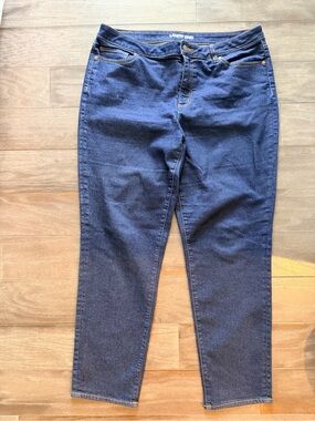 Lands' End Women's Dark Indigo Straight Leg Jeans
